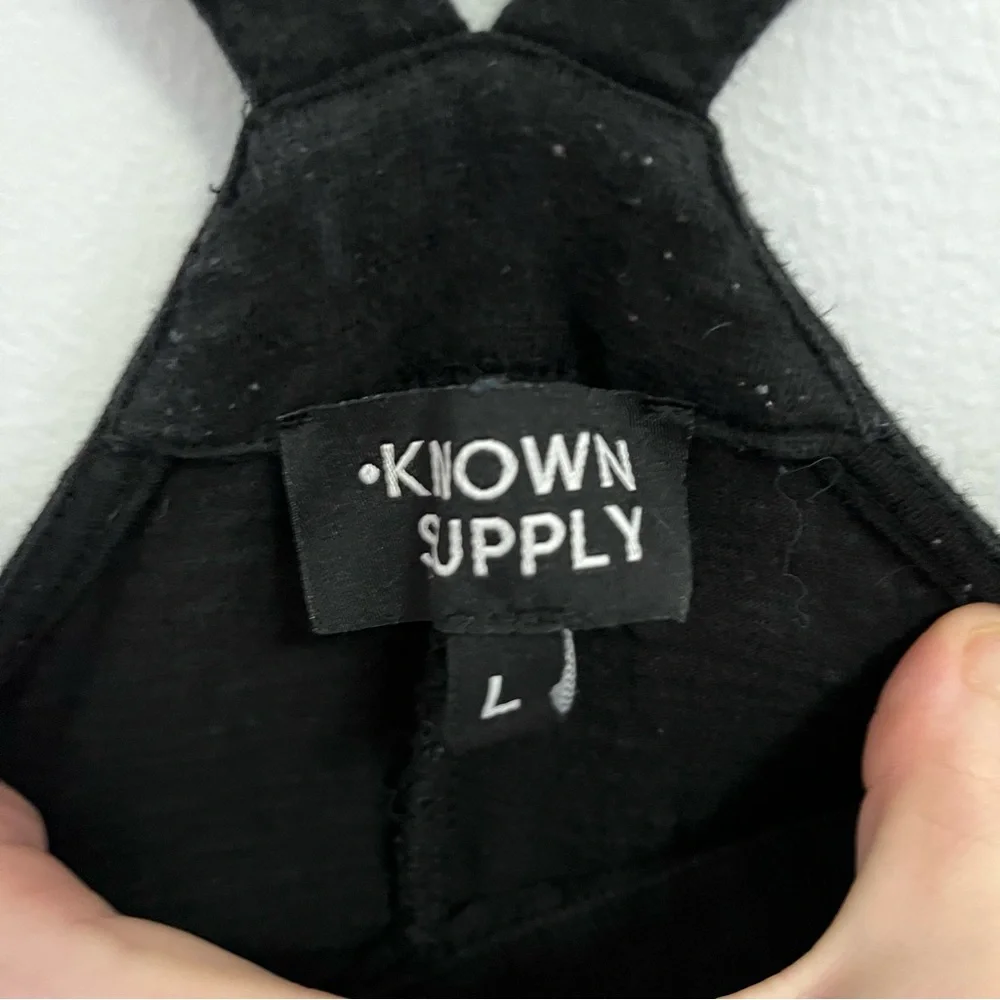 Black Organic Cotton Overalls Jumpsuit Large - Picture 8 of 10